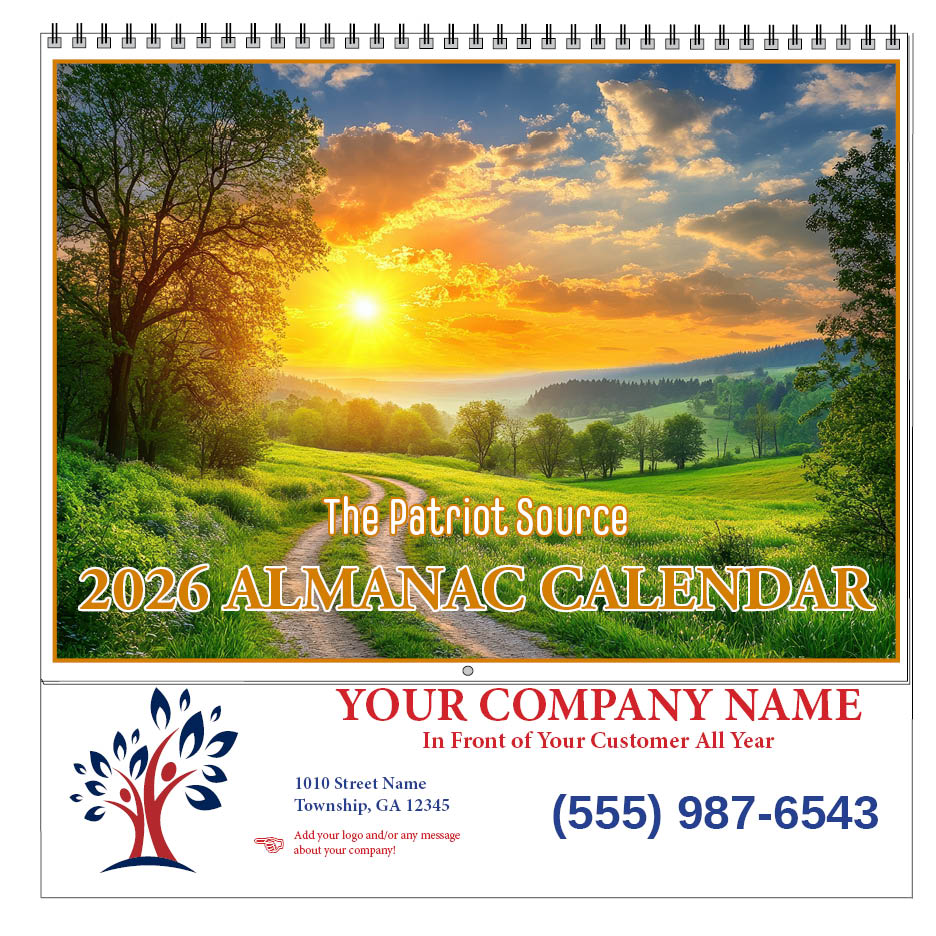 212419 - CUSTOM VINTAGE ALMANAC CALENDAR (Twin Loop Wire Bound)