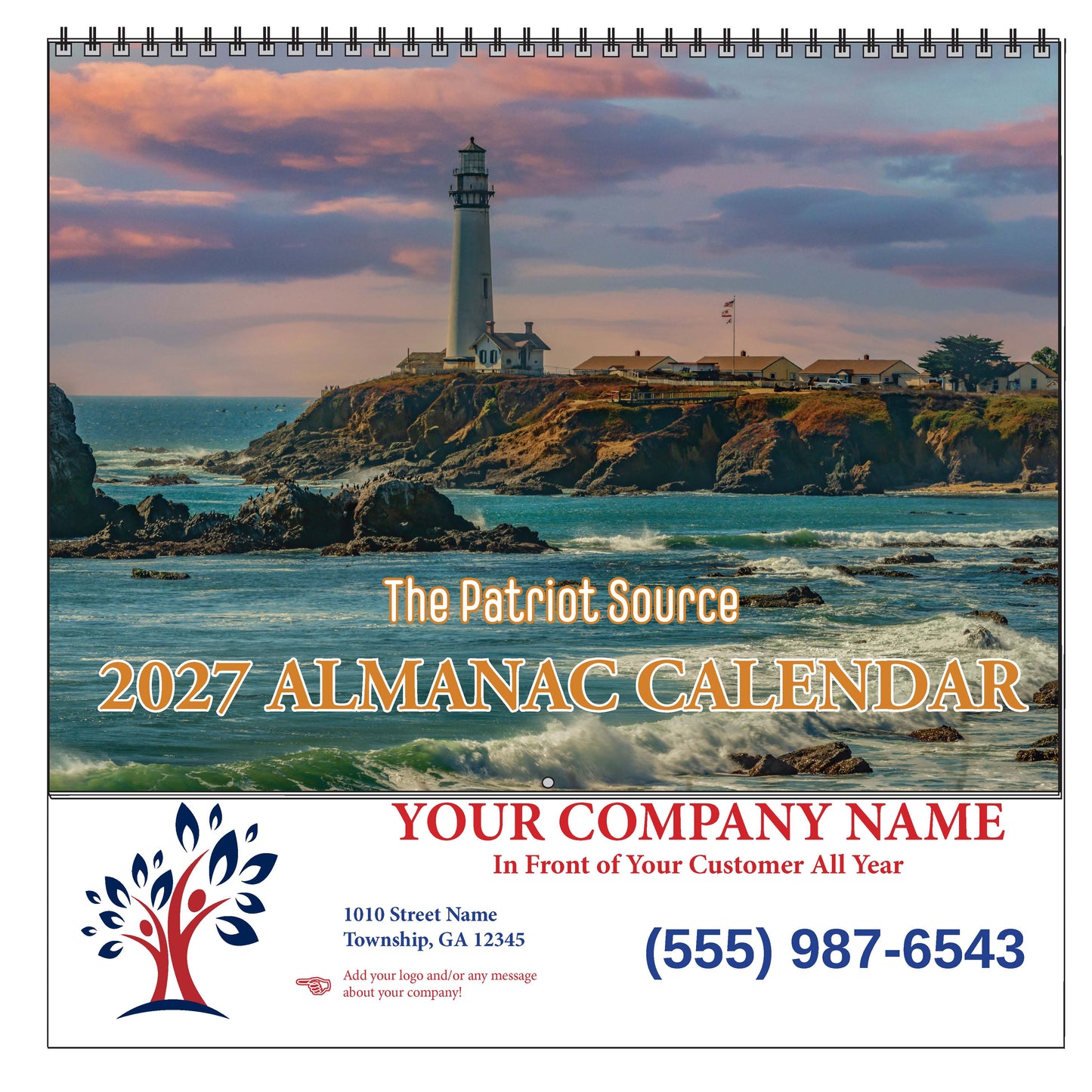 212419 - CUSTOM VINTAGE ALMANAC CALENDAR (Twin Loop Wire Bound)
