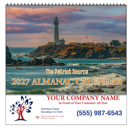 212419 - CUSTOM VINTAGE ALMANAC CALENDAR (Twin Loop Wire Bound)